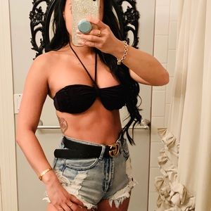 👙VOLCOM RUFFLE BANDEAU BIKINI TOP